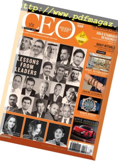CEO Middle East – August 2018 Cover