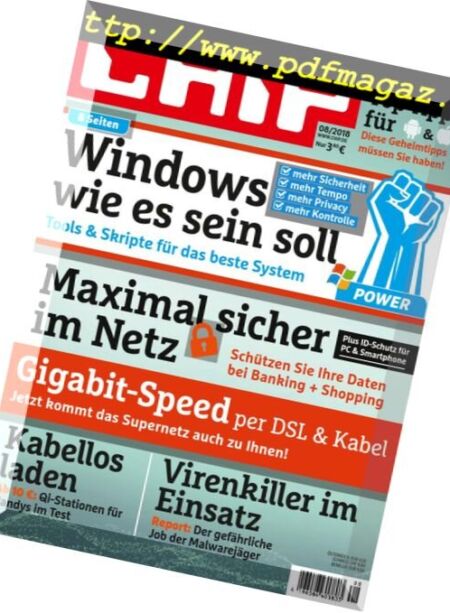 Chip Germany – August 2018 Cover