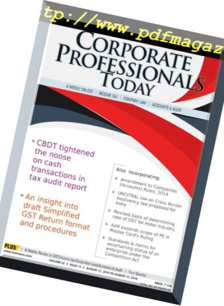 Corporate Professional Today – August 11, 2018 Cover