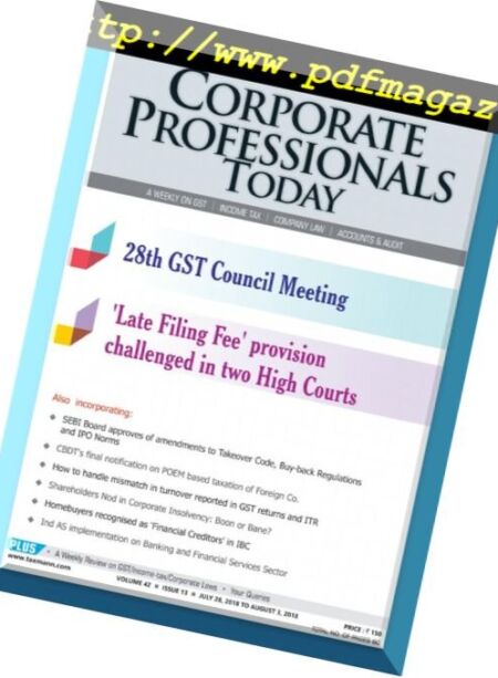 Corporate Professional Today – July 28, 2018 Cover