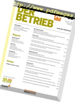 Der Betrieb – 03 August 2018