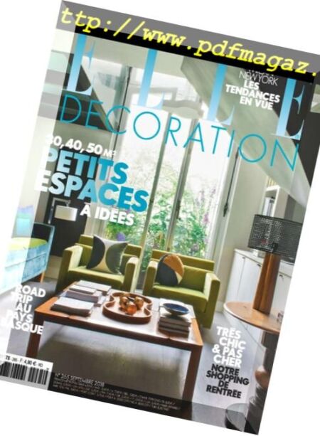 Elle Decoration France – septembre 2018 Cover