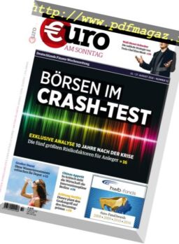 Euro am Sonntag – 11 August 2018