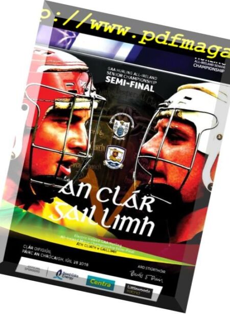 GAA Match Programmes – July 28, 2018 Cover
