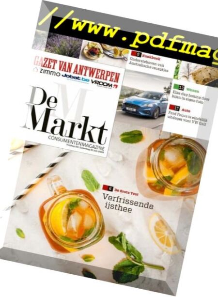 Gazet van Antwerpen De Markt – 20 juli 2018 Cover