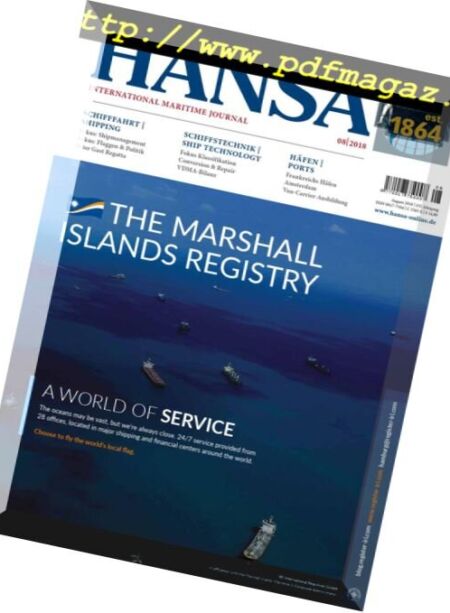 Hansa – August 2018 Cover