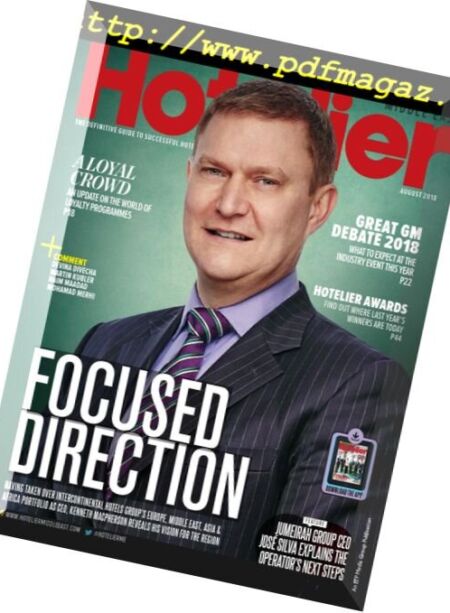 Hotelier Middle East – August 2018 Cover