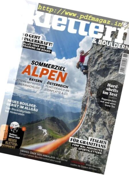 Klettern – Nr.6, 2018 Cover