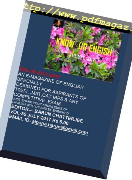 Know Ur English – July 2017 Cover
