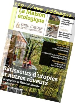La Maison ecologique – aout-septembre 2018