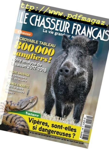 Le Chasseur Francais – aout 2018 Cover