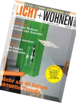 Licht und Wohnen – Juni-September 2018