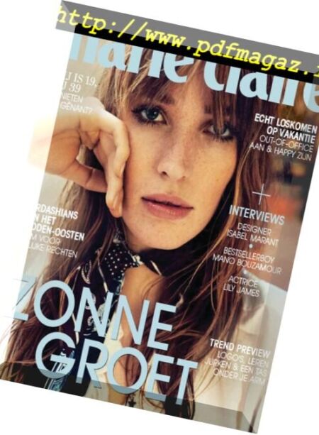 Marie Claire Netherlands – augustus 2018 Cover