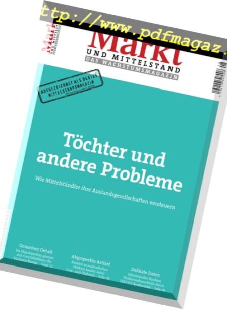Markt und Mittelstand – Juli-August 2018 Cover