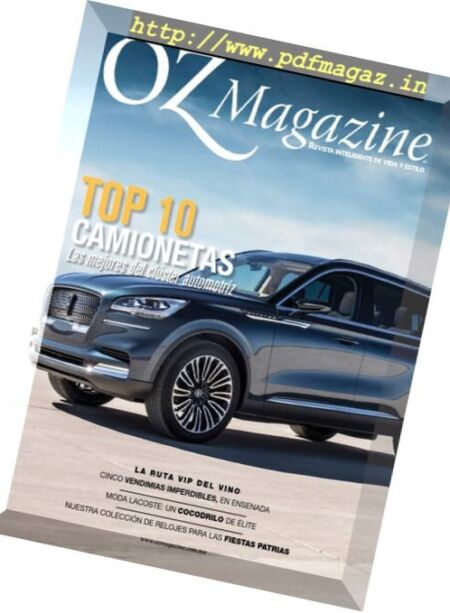 OZ Magazine – agosto 2018 Cover