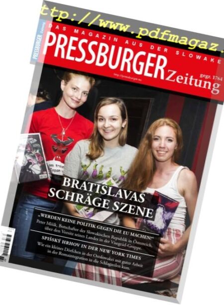 Pressburger Zeitung – Juli-September 2018 Cover