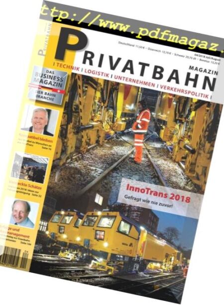 Privatbahn Magazin – Juli-August 2018 Cover
