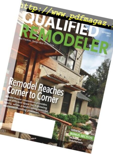 Qualified Remodeler Magazine – September 2013 Cover