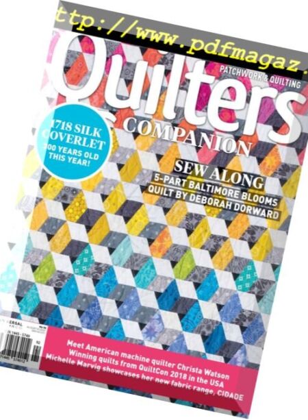 Quilters Companion – July 2018 Cover