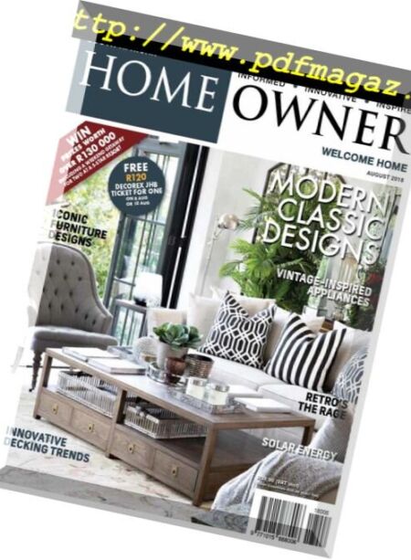 South African Home Owner – August 2018 Cover