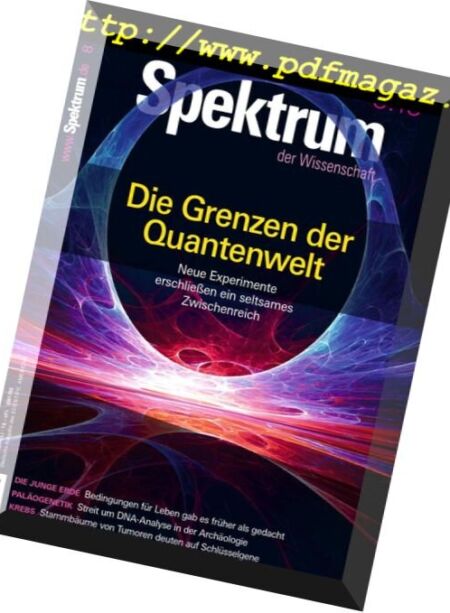 Spektrum der Wissenschaft – August 2018 Cover