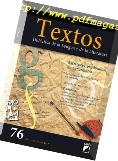 Textos. Didactica de la Lengua y la Literatura – abril 2017 Cover