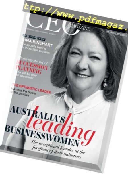 The CEO Magazine Australia & New Zealand – August 2018 Cover