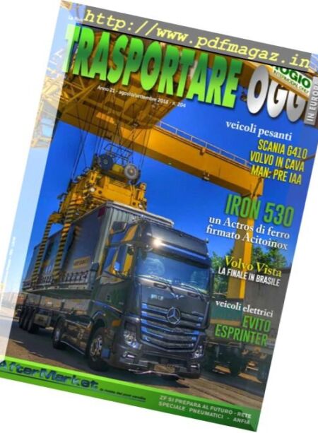 Trasportare Oggi – Agosto-Settembre 2018 Cover
