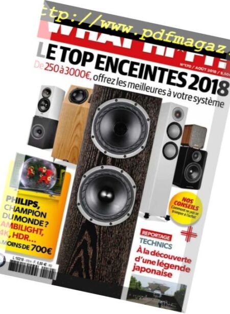 What Hifi France – aout 2018 Cover