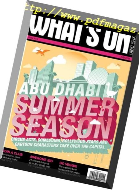What’s On Abu Dhabi – July 2016 Cover