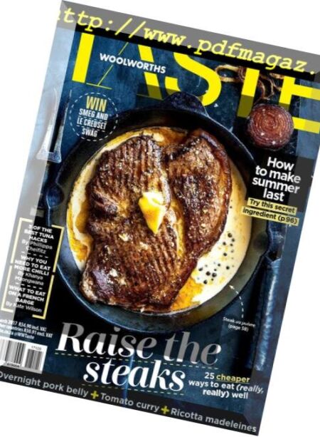 Woolworths Taste – February 2017 Cover