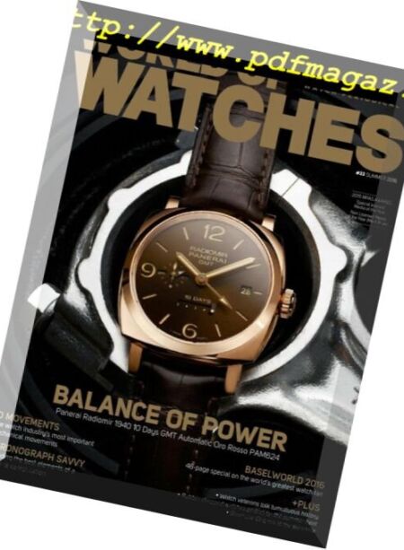 World of Watches – August 2016 Cover