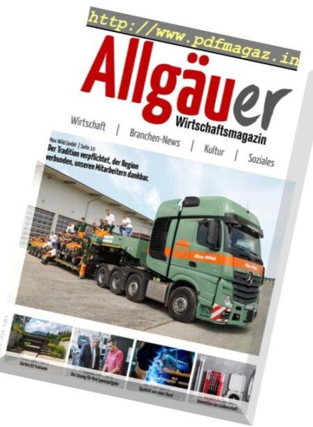 Allgauer Wirtschaftsmagazin – August 2018 Cover