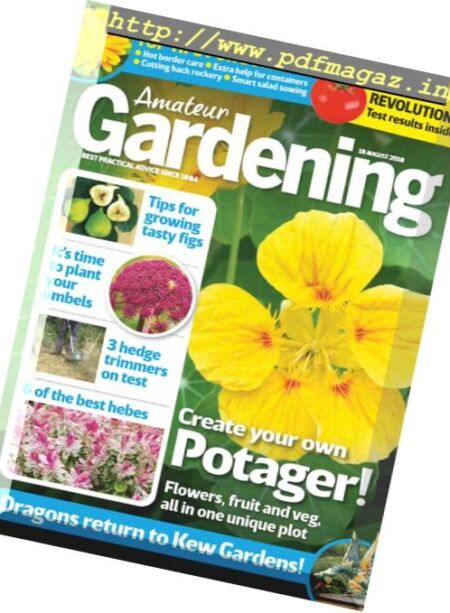Amateur Gardening – 28 August 2018 Cover