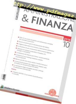 Amministrazione & Finanza – Ottobre 2018