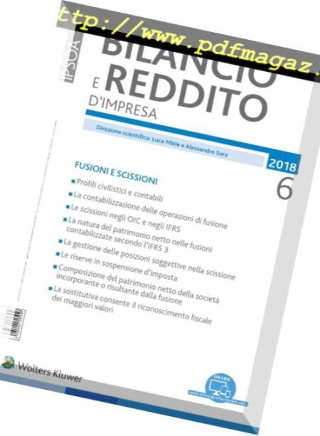 Bilancio e reddito d’impresa – Giugno 2018 Cover
