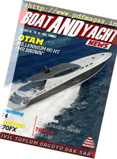 Boat and Yacht News – Agustos 2015 Cover
