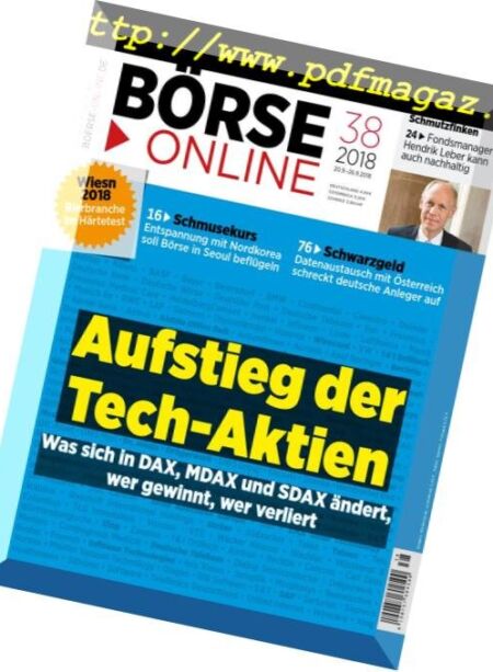 BOrse Online – 20 September 2018 Cover