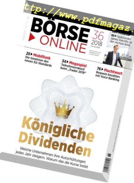 BOrse Online – 6 September 2018 Cover