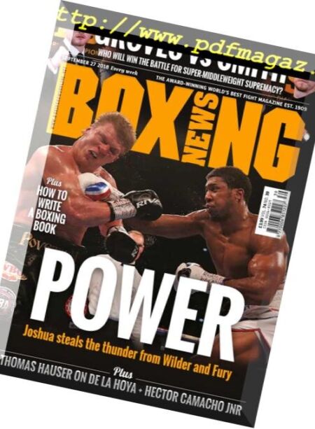 Boxing News – September 27, 2018 Cover