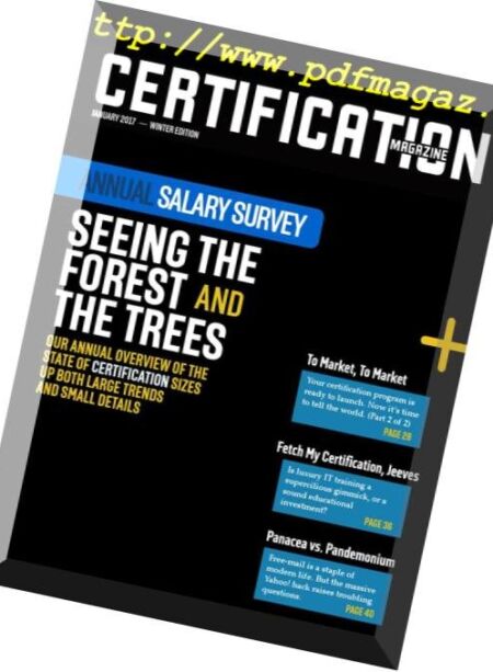 Certification – January 2017 Cover