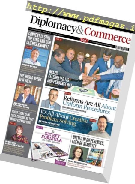 Diplomacy and Commerce – September 2016 Cover