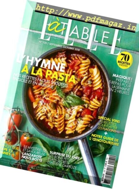 Elle a Table – septembre 2018 Cover