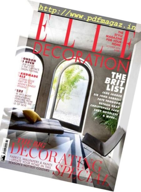 Elle Decoration UK – October 2018 Cover