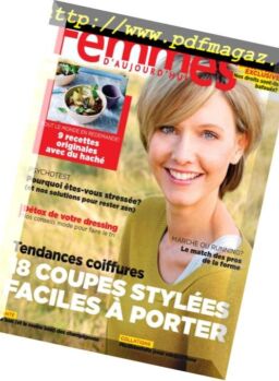 Femmes D’Aujourd’Hui – N 37, 2018