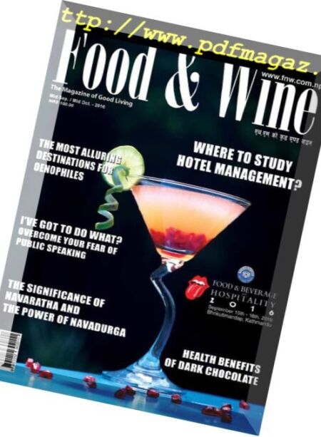 Food & Wine Nepal – September 2016 Cover