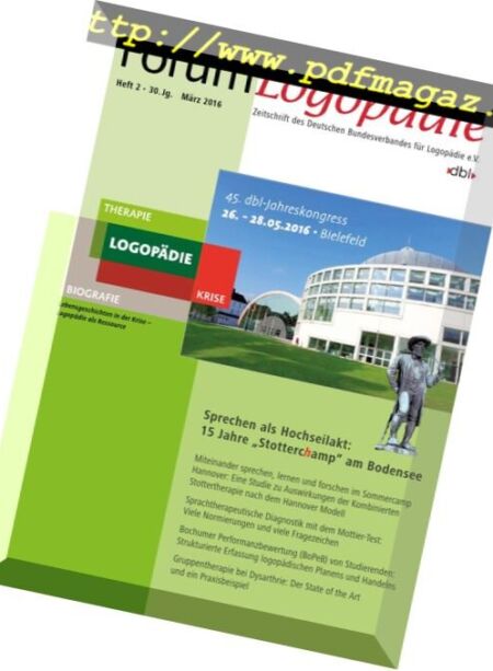 Forum Logopadie – Marz 2016 Cover