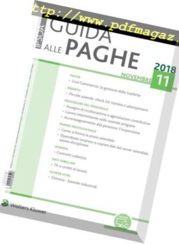 Guida alle paghe – Novembre 2018