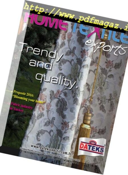Home Textile Exports – April 2016 Cover