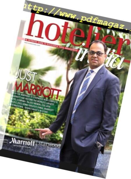 Hotelier India – November 2016 Cover